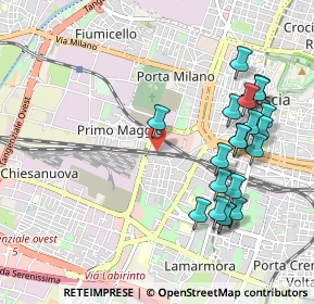 Mappa Via Dalmazia, 25126 Brescia BS, Italia (1.088)