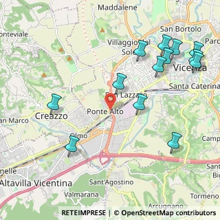 Mappa Strada Superiore verso, 36100 Vicenza VI, Italia (2.53538)