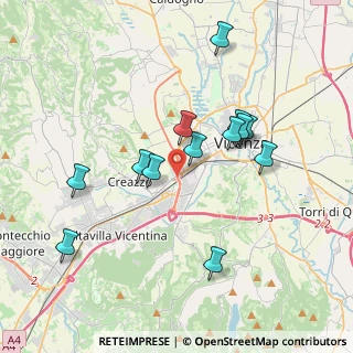 Mappa Strada Superiore verso, 36100 Vicenza VI, Italia (3.52462)