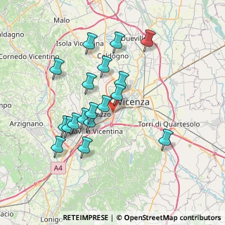 Mappa Strada Superiore verso, 36100 Vicenza VI, Italia (6.86833)