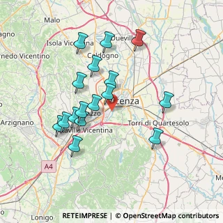 Mappa Via Bruno Viola, 36100 Vicenza VI, Italia (6.90125)