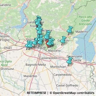 Mappa Via Gioacchino Rossini, 25082 Botticino BS, Italia (10.9585)