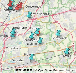 Mappa Via alla Viscontina, 20063 Cernusco sul Naviglio MI, Italia (5.28933)