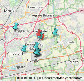 Mappa Via alla Viscontina, 20063 Cernusco sul Naviglio MI, Italia (2.96727)