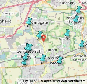 Mappa Via alla Viscontina, 20063 Cernusco sul Naviglio MI, Italia (2.31077)