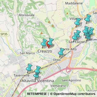 Mappa Via delle Orchidee, 36051 Creazzo VI, Italia (2.58429)