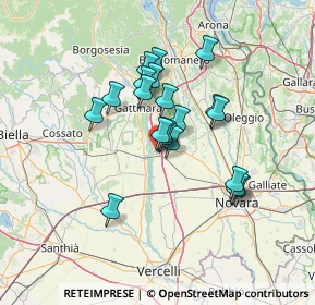 Mappa Via Giuseppe Badini, 28064 Carpignano Sesia NO, Italia (10.533)