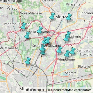 Mappa Via Barnaba Oriani, 20099 Sesto San Giovanni MI, Italia (3.39333)