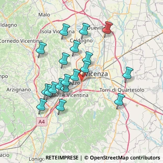 Mappa Strada Padana Superiore verso Verona, 36100 Vicenza VI, Italia (7.01842)