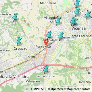 Mappa Strada Padana Superiore verso Verona, 36100 Vicenza VI, Italia (2.89909)