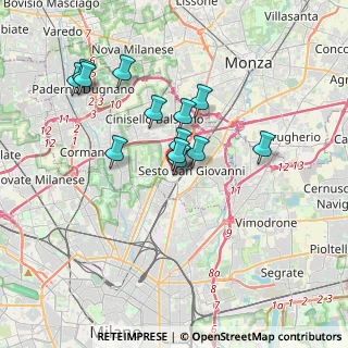 Mappa Via Montello, 20099 Sesto San Giovanni MI, Italia (3.06231)