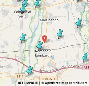 Mappa Via Orsa Maggiore, 24058 Romano di Lombardia BG, Italia (6.75267)