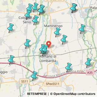 Mappa Via Orsa Maggiore, 24058 Romano di Lombardia BG, Italia (5.3315)