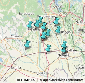 Mappa Via Cavalieri di Vittorio Veneto, 28064 Carpignano Sesia NO, Italia (10.731)