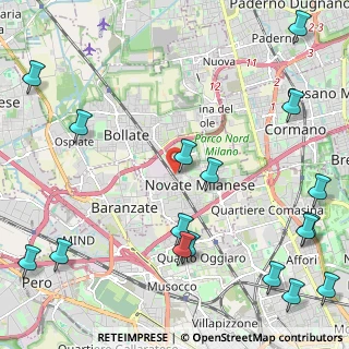 Mappa Via Alessandro Volta, 20026 Novate Milanese MI, Italia (3.13529)