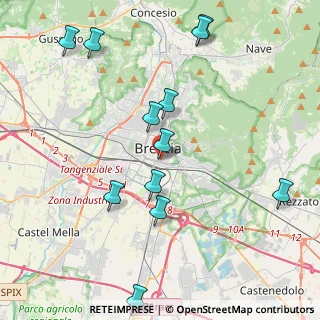 Mappa Via Aleardo Aleardi, 25121 Brescia BS, Italia (4.65167)