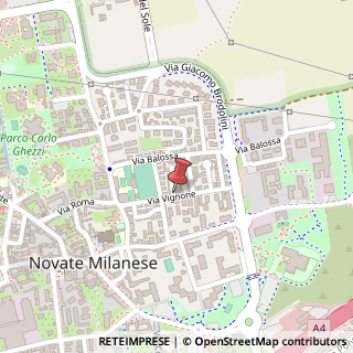 Mappa Via Leone XIII,  12, 20021 Novate Milanese, Milano (Lombardia)