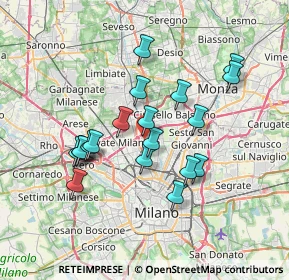 Mappa Milano Bruzzano, 20161 Milano MI, Italia (6.34211)