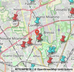Mappa Milano Bruzzano, 20161 Milano MI, Italia (2.75563)