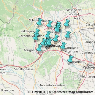 Mappa Via Cima XII, 36051 Creazzo VI, Italia (9.4725)