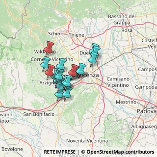 Mappa Via Cima XII, 36051 Creazzo VI, Italia (9.3955)