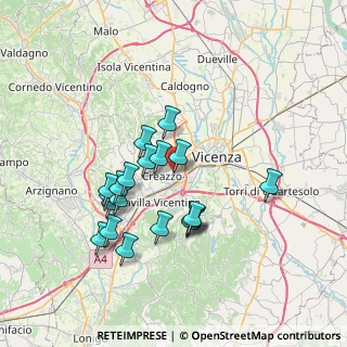 Mappa Via Cima XII, 36051 Creazzo VI, Italia (6.477)