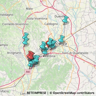 Mappa Via Cima XII, 36051 Creazzo VI, Italia (5.9955)