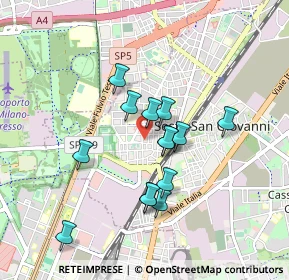 Mappa Via Damiano Chiesa, 20099 Sesto San Giovanni MI, Italia (0.74143)