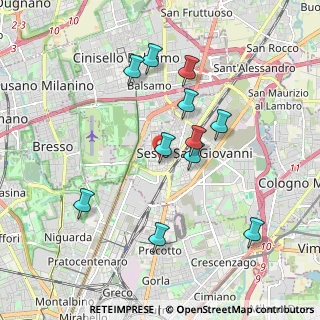 Mappa Via Francesco Baracca, 20099 Sesto San Giovanni MI, Italia (1.78455)