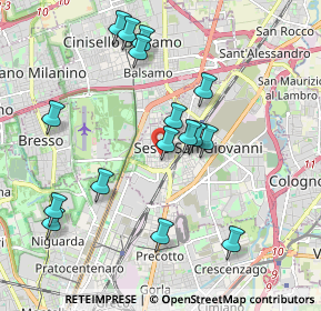 Mappa Via Damiano Chiesa, 20099 Sesto San Giovanni MI, Italia (1.94188)