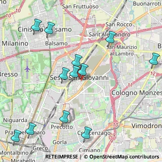 Mappa Via Alfredo Oriani, 20099 Sesto San Giovanni MI, Italia (2.47417)