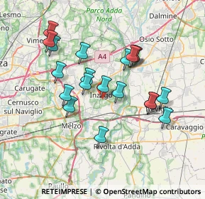 Mappa Via Cascina S. Emilio, 20065 Inzago MI, Italia (6.6385)