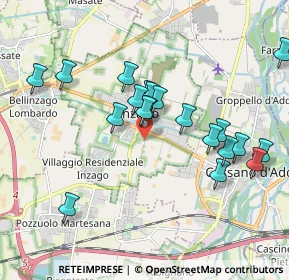 Mappa Via Cascina S. Emilio, 20065 Inzago MI, Italia (1.826)