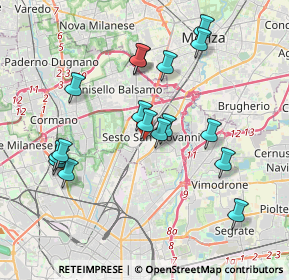 Mappa Via Piave, 20099 Sesto San Giovanni MI, Italia (3.70118)