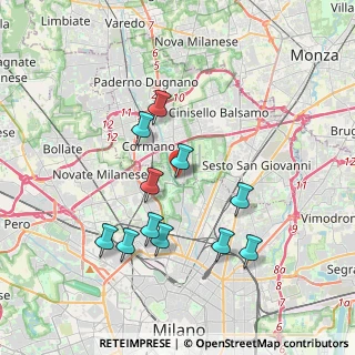 Mappa Via Antonio Pacinotti, 20091 Bresso MI, Italia (3.52364)