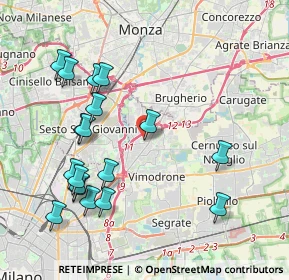 Mappa Via Giuseppe Mazzini, 20093 Cologno Monzese MI, Italia (4.37889)