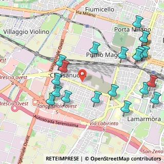 Mappa Via Varese, 25125 Brescia BS, Italia (1.258)