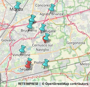 Mappa Via Gorizia, 20063 Cernusco sul Naviglio MI, Italia (4.18455)