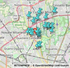 Mappa Via Fano, 20161 Milano MI, Italia (1.32579)
