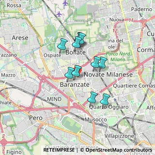 Mappa Via Carso, 20021 Baranzate MI, Italia (1.36636)