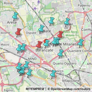 Mappa Via Carso, 20021 Baranzate MI, Italia (2.3335)