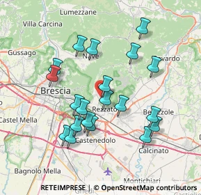 Mappa Via Molini, 25082 Botticino BS, Italia (6.9565)