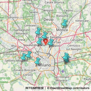 Mappa Via Don Vercesi, 20091 Bresso MI, Italia (7.13636)