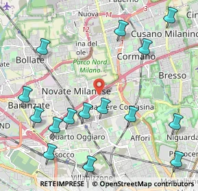 Mappa Via Arrigo Boito, 20026 Novate Milanese MI, Italia (2.61467)