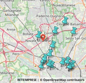 Mappa Via Arrigo Boito, 20026 Novate Milanese MI, Italia (4.73625)