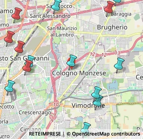 Mappa Via Monte Bianco, 20093 Cologno Monzese MI, Italia (2.93214)