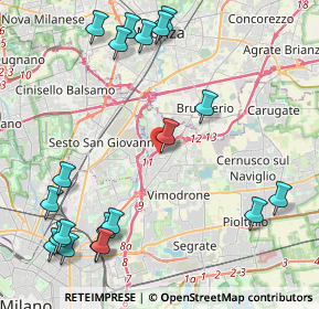 Mappa Via Monte Bianco, 20093 Cologno Monzese MI, Italia (5.498)