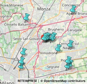 Mappa Via Monte Rosa, 20093 Cologno Monzese MI, Italia (3.56294)