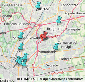 Mappa Via Monte Rosa, 20093 Cologno Monzese MI, Italia (4.18091)