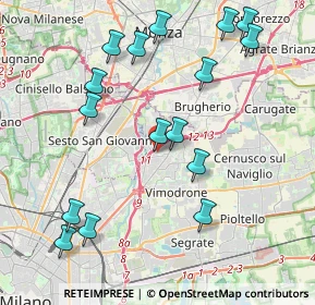 Mappa Via Monte Rosa, 20093 Cologno Monzese MI, Italia (4.50875)